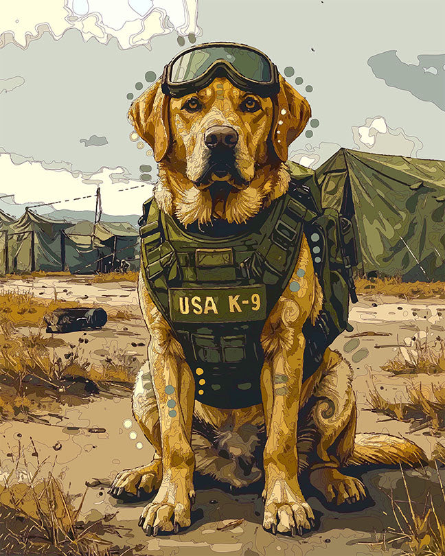 The Military Camp K-9 Lab Mini Print (Ltd. Edition) (021726)