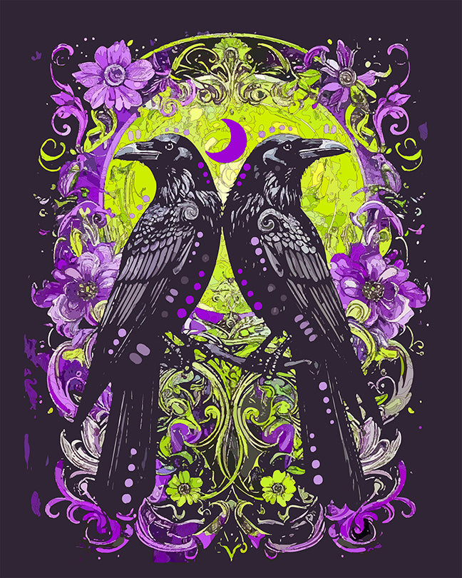 The Mirrored Ravens Mini Print (Ltd. Edition) (100225)