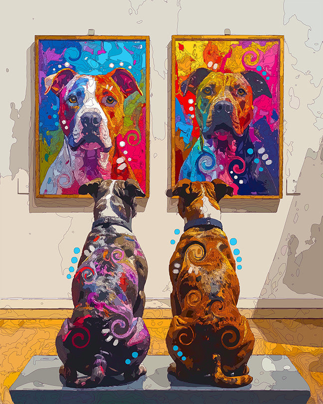 The Modern Art Pitties Mini Print (Ltd. Edition) (080626)