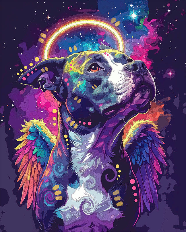 The Night Sky Angel Pittie Mini Print (Ltd. Edition) (033026)