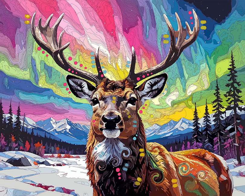 The Northern Lights Buck Mini Print (Ltd. Edition) (121625)
