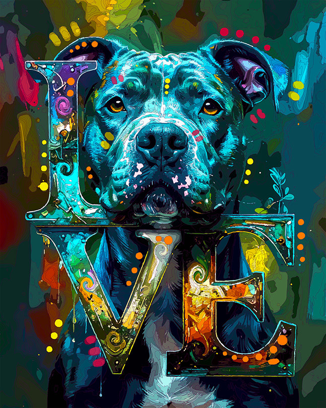 The Other Pittie Is Love Mini Print (Ltd. Edition) (071825)