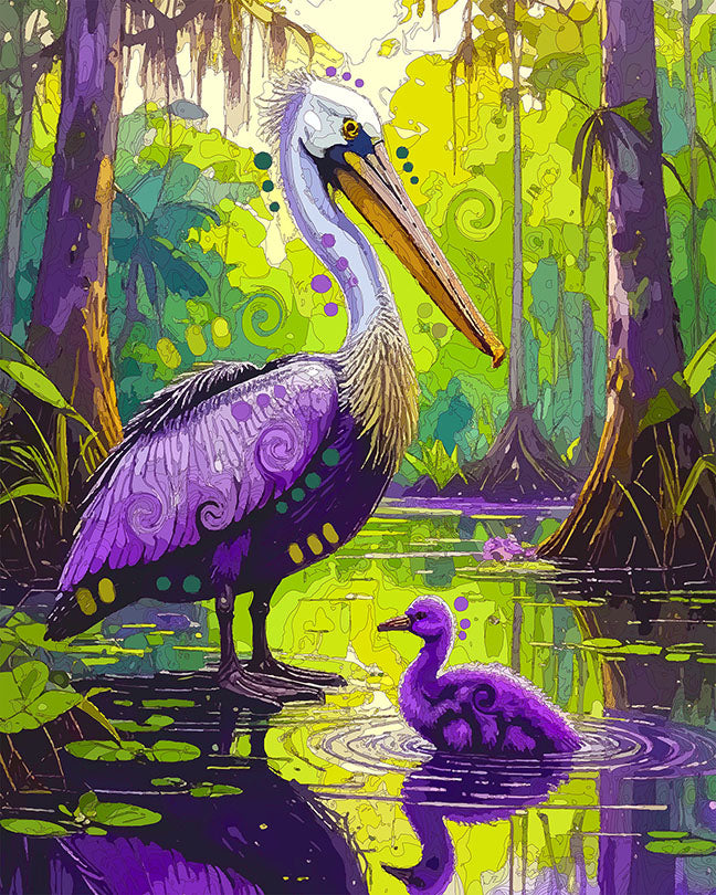 The Pelican Swamp Bathers Mini Print (Ltd. Edition) (021826)
