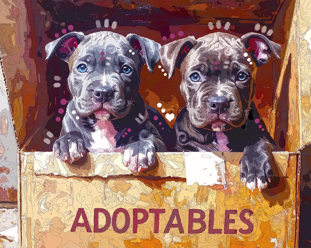The Pittie Adoptables Mini Print (Ltd. Edition) (071625)