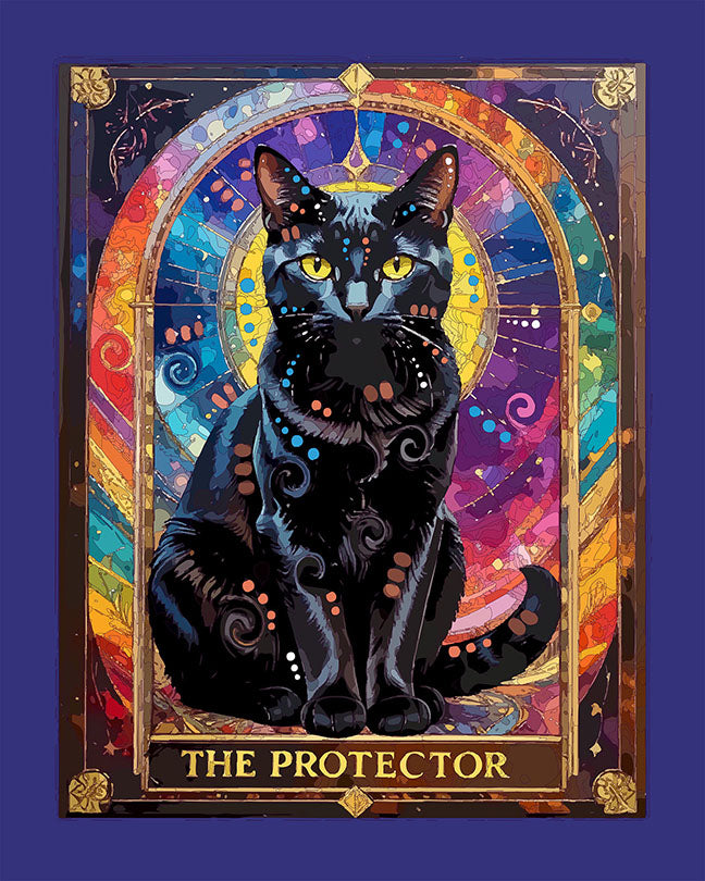 The Protector Tarot Black Cat Mini Print (Ltd. Edition) (111325)