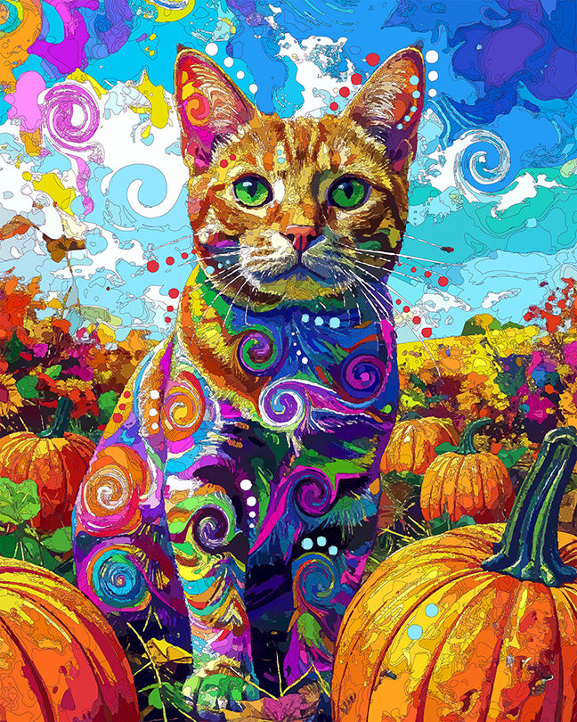 The Pumpkin Patch Orange Tabby Mini Print (Ltd. Edition) (102025)