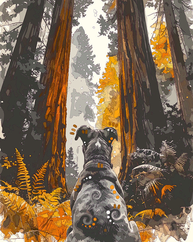 The Redwood View Pittie Mini Print (Ltd. Edition) (072426)