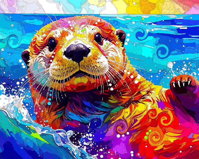 The Reemergence Of The Backstroke Sea Otter Mini Print (Ltd. Edition) (073125)