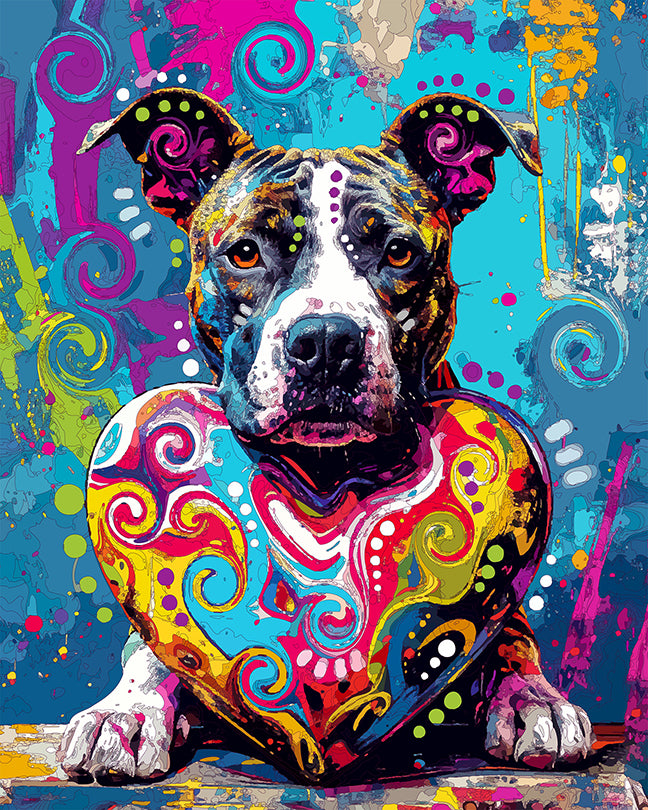 The Resting Heart Pittie Mini Print (Ltd. Edition) (103025)