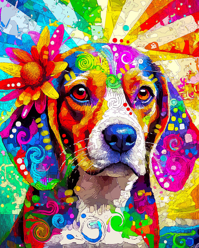 The Return Home Of The Botanical Beagle Mini Print (Ltd. Edition) (072425)