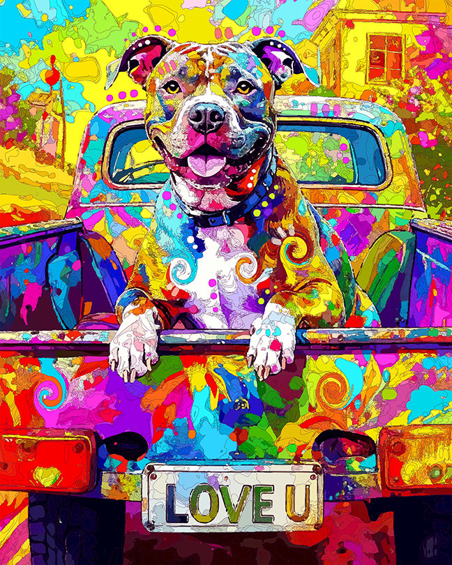 The Ride Of Pick Up Pittie Mini Print (Ltd. Edition) (090825)