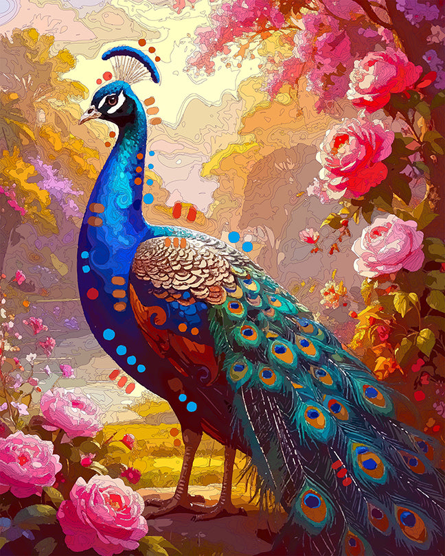 The Rose Stroll Peacock Mini Print (Ltd. Edition) (072125)