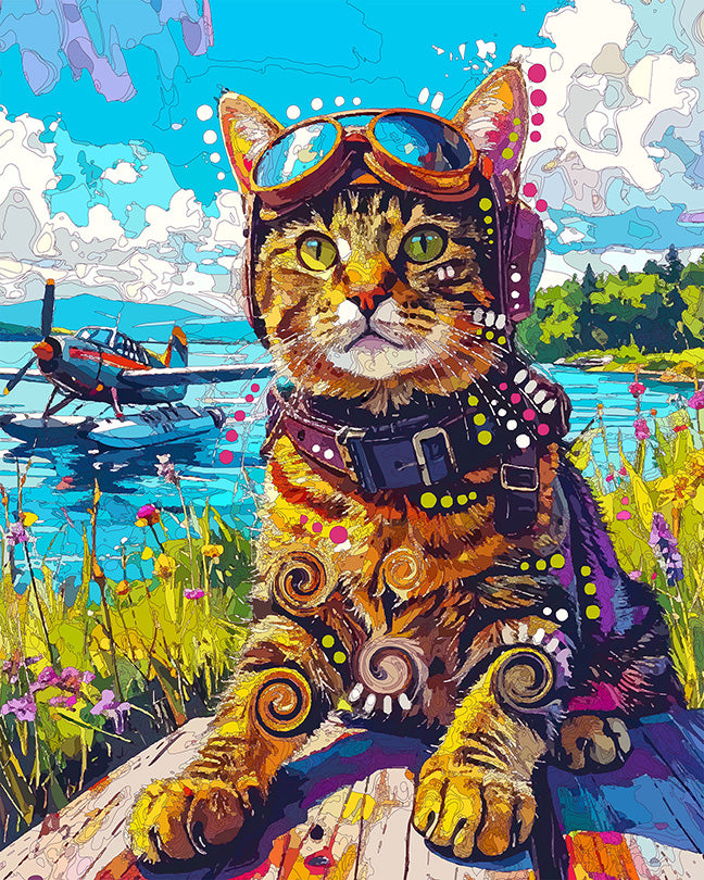 The Sea Plane Tabby Mini Print (Ltd. Edition) (081826)
