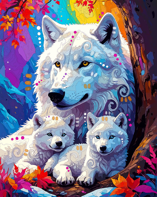 The Seasonal Arctic Wolves Mini Print (Ltd. Edition) (120125)