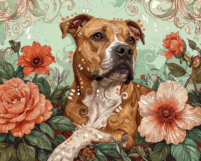 The Sitting Pretty Staffy Mini Print (Ltd. Edition) (121825)