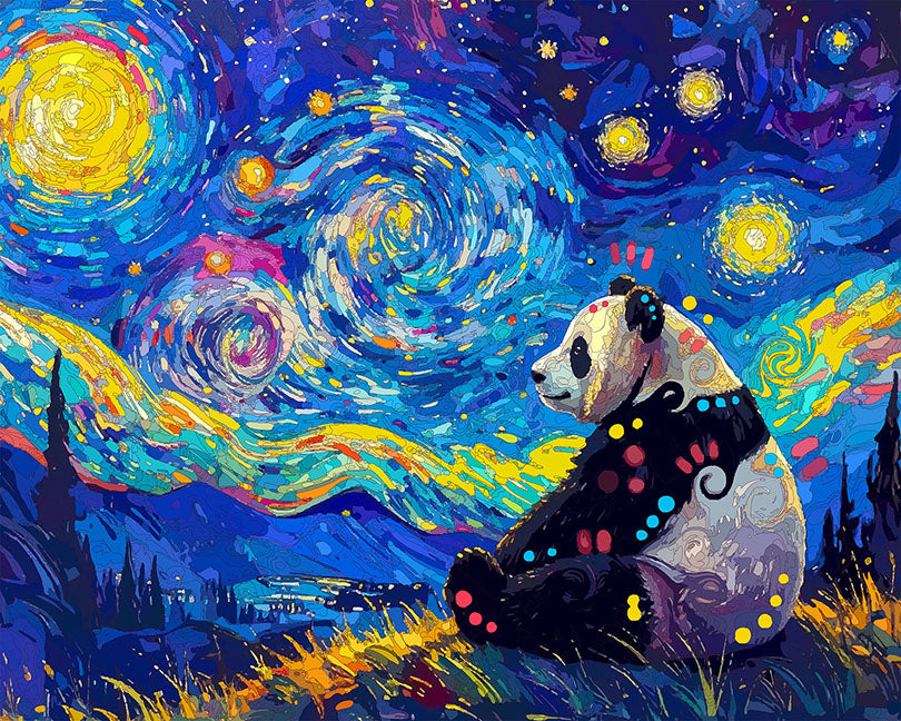 The Sitting Starry Panda Mini Print (Ltd. Edition) (021726)