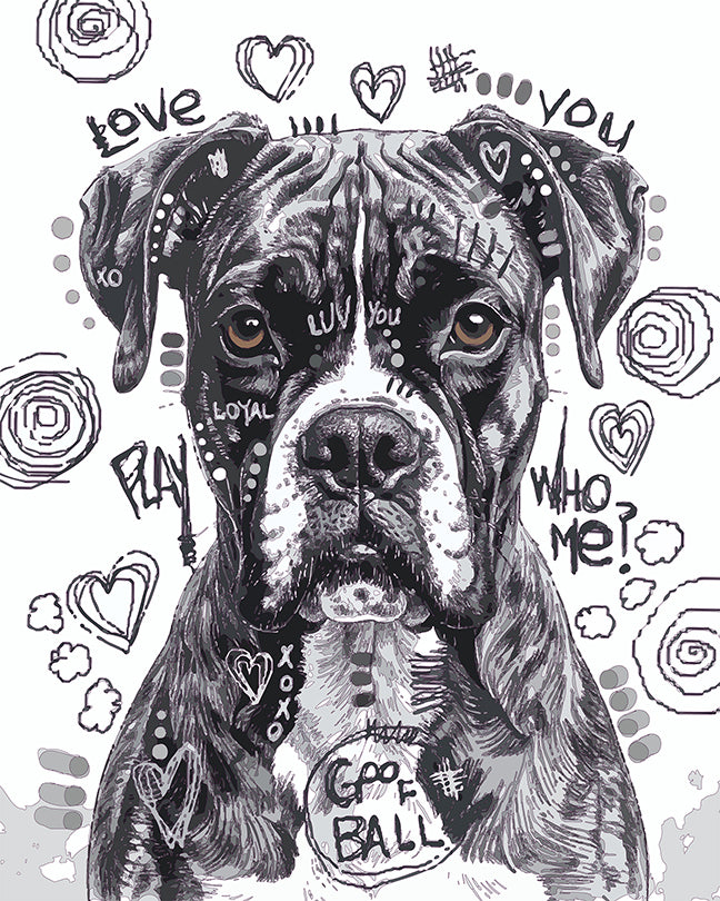 The Sketchy Boxer Mini Print (Ltd. Edition) (091225)