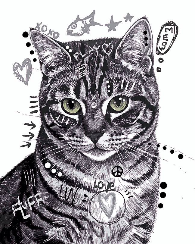 The Sketchy Little Tabby Mini Print (Ltd. Edition) (091225)