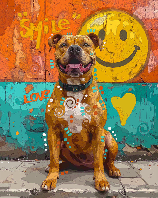 The Smile Wall Pittie Mini Print (Ltd. Edition) (080426)