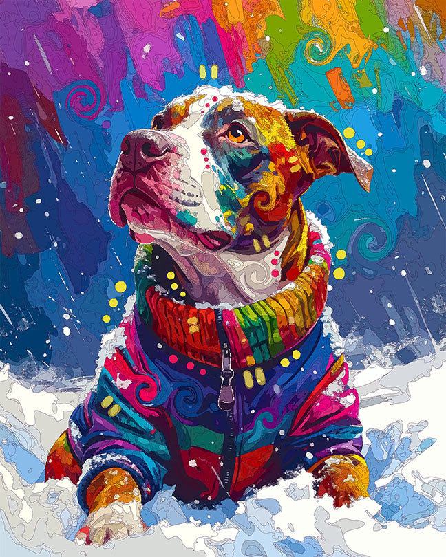 The Snow Forecast Pittie Mini Print (Ltd. Edition) (022326)