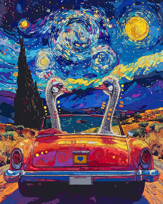 The Starry Big Bird Getaway Mini Print (Ltd. Edition) (061226)