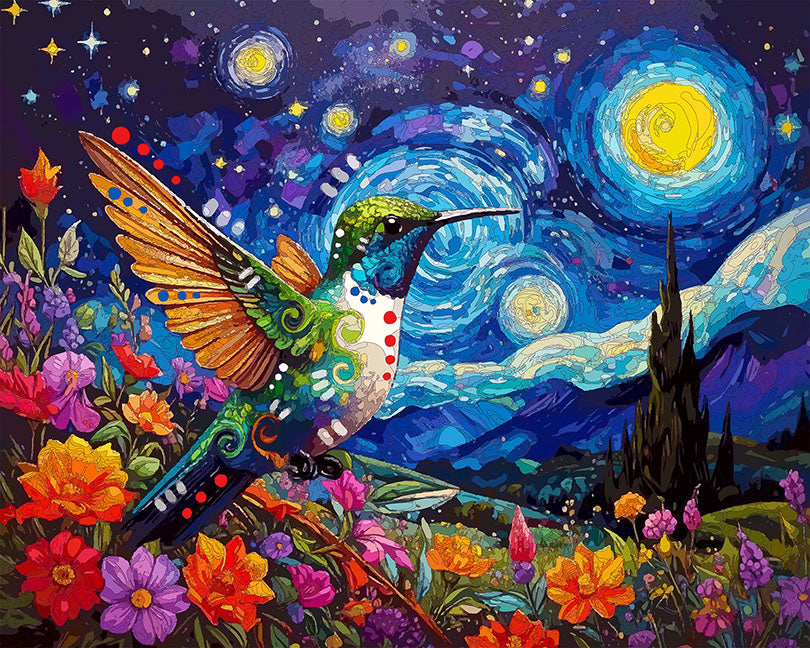 The Starry Hummingbird Mini Print (Ltd. Edition) (021926)