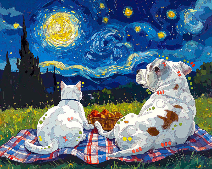 The Starry Night Picnic Snowballs Mini Print (Ltd. Edition) (073126)