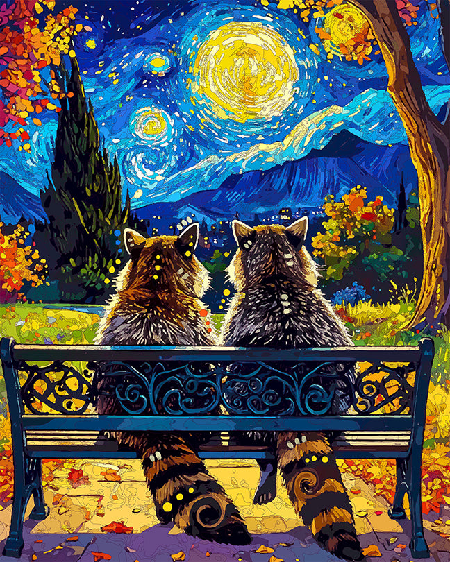 The Starry Park Bench Date Mini Print (Ltd. Edition) (061226)