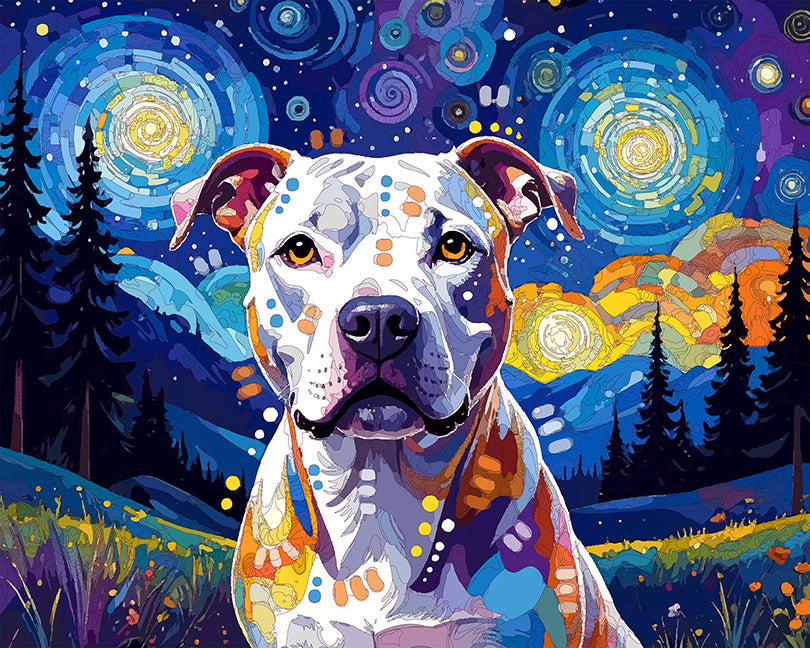 The Starry Pines Pittie Mini Print (Ltd. Edition) (101425)