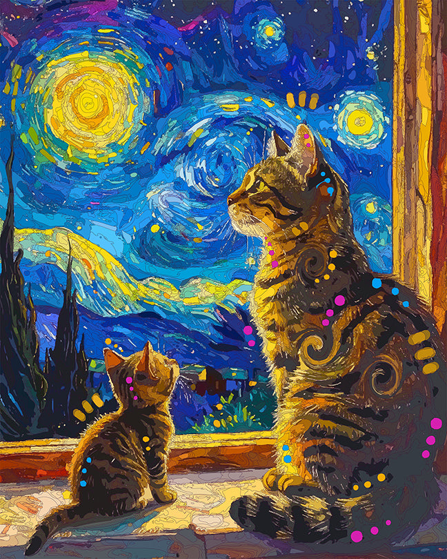 The Starry Sill Tabbys Mini Print (Ltd. Edition) (060426)