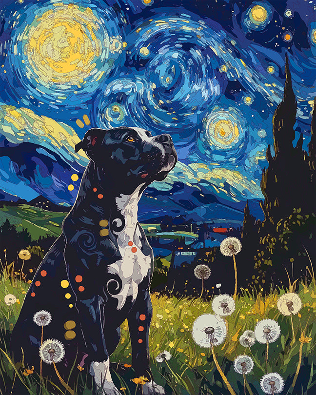 The Starry Wish Garden Pittie Mini Print (Ltd. Edition) (061726)