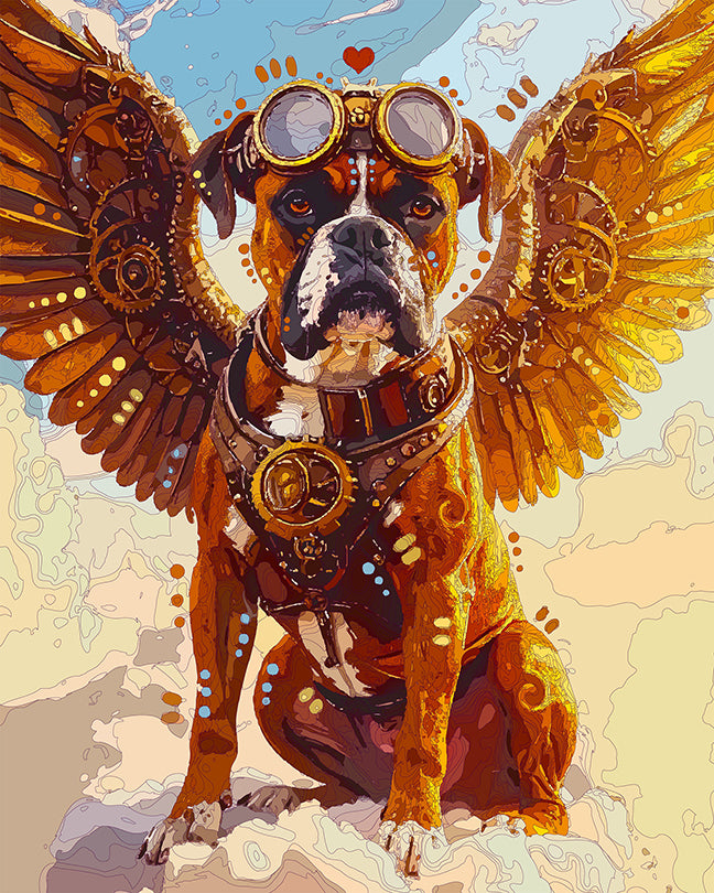 The Steampunk Angel Boxer Mini Print (Ltd. Edition) (081325)