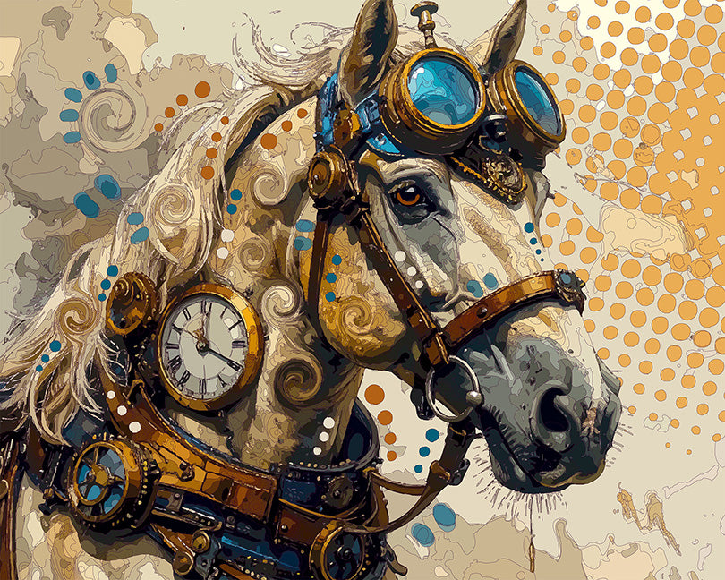 The Steampunk Palomino Mini Print (Ltd. Edition) (071726)