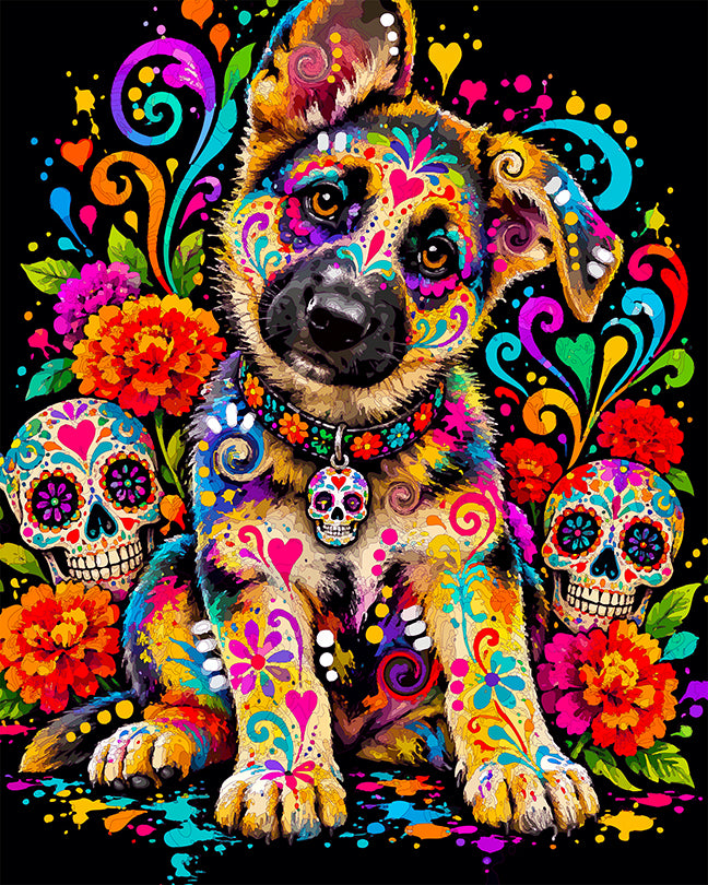 The Sugar Skull Shep Mini Print (Ltd. Edition) (102626)