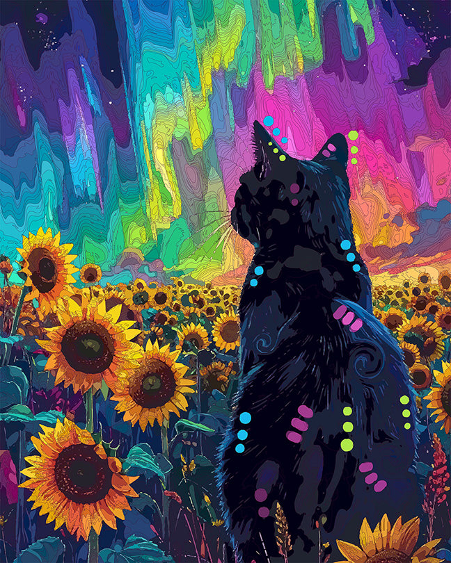 The Summer Aurora Cat Mini Print (Ltd. Edition) (082726)