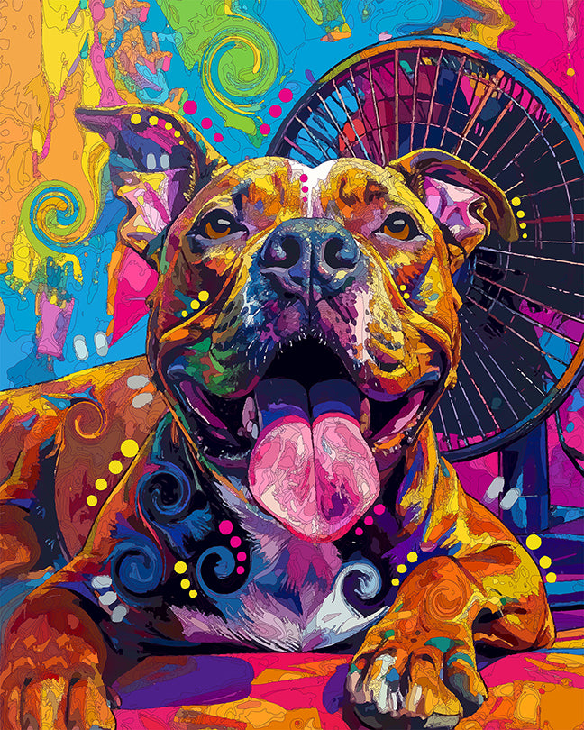 The Summer Fan Pittie Mini Print (Ltd. Edition) (070226)