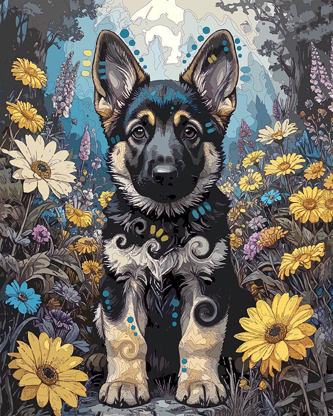 The Sunshine Shepherd Pup Mini Print (Ltd. Edition) (110625)