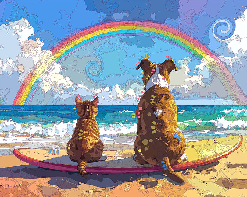 The Surfside Rainbow Watchers Mini Print (Ltd. Edition) (021326)