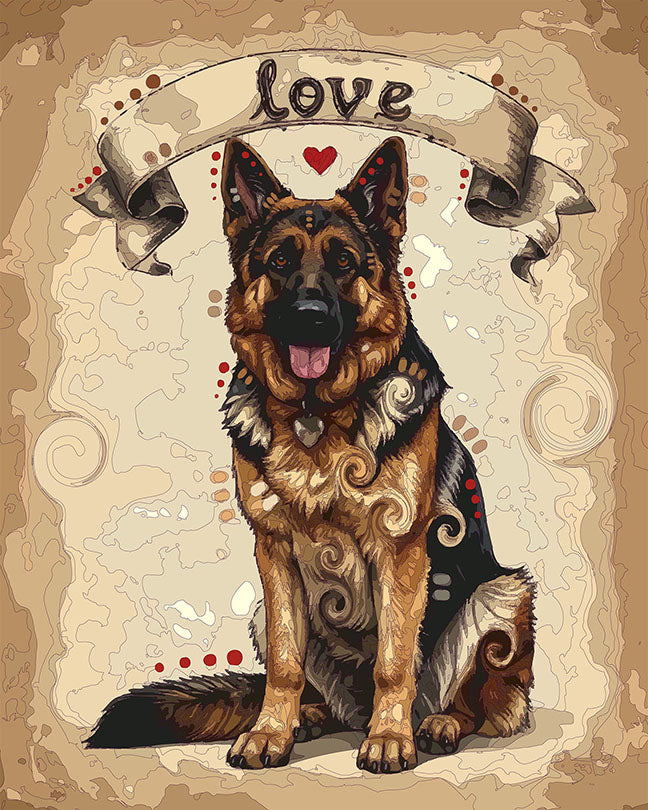 The Tattoo Love Scroll Shep Mini Print (Ltd. Edition) (121625)