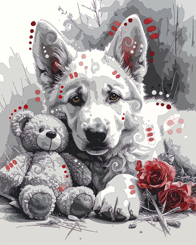 The Teddy Bear Shep Pup Mini Print (Ltd. Edition) (121125)