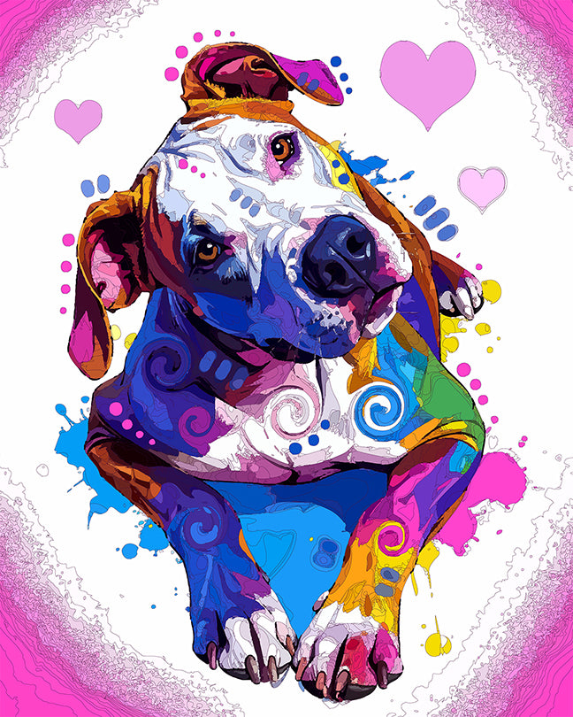 The Tilted Lover Pittie Mini Print (Ltd. Edition) (043026)