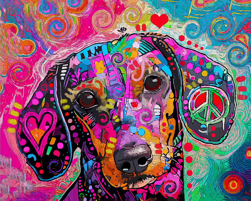 The Tilted Peace Love Dox Mini Print (Ltd. Edition) (110725)
