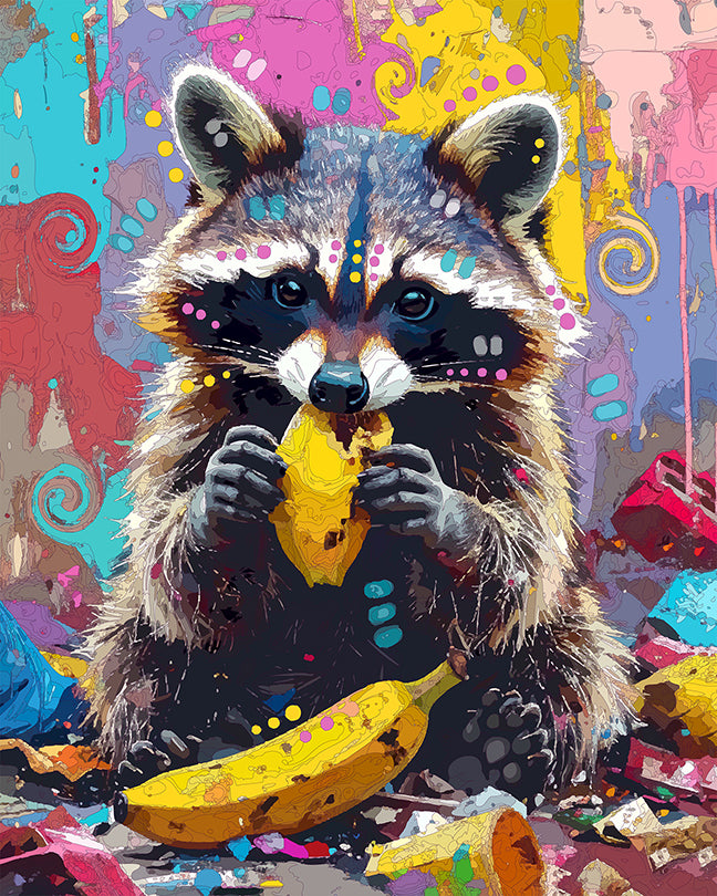 The Trash Heap Raccoon Mini Print (Ltd. Edition) (120125)