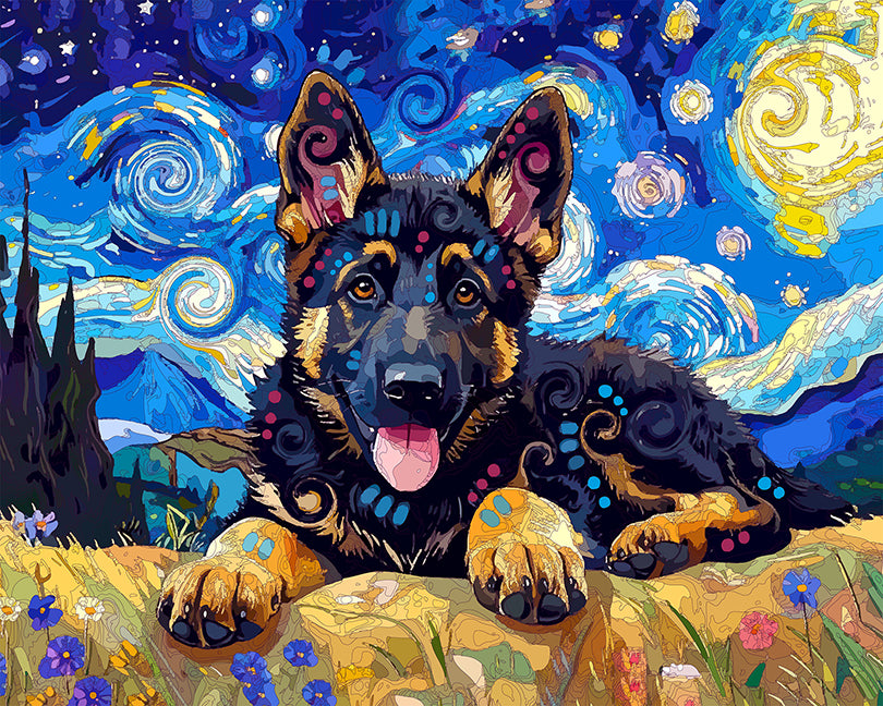 The Very Starry Shep Pup Mini Print (Ltd. Edition) (111025)