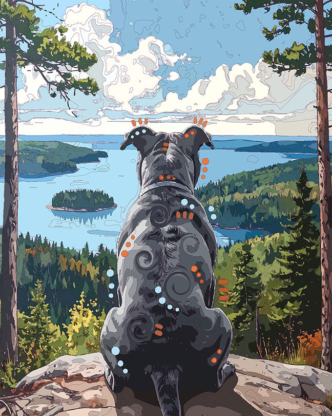 The Voyageurs View Pittie Mini Print (Ltd. Edition) (081926)
