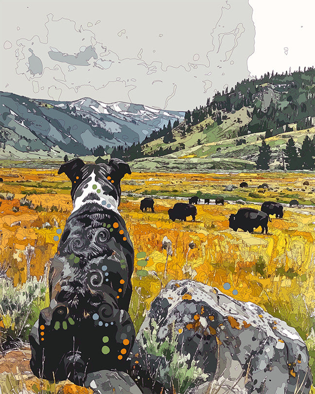 The Yellowstone View Pittie Mini Print (Ltd. Edition) (072126)