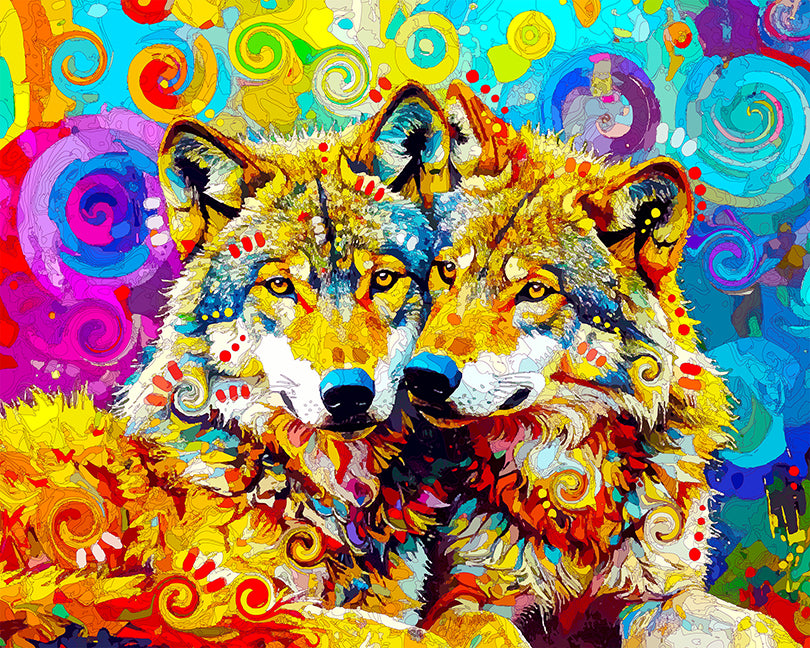 The Young Snuggle Wolves Mini Print (Ltd. Edition) (090925)