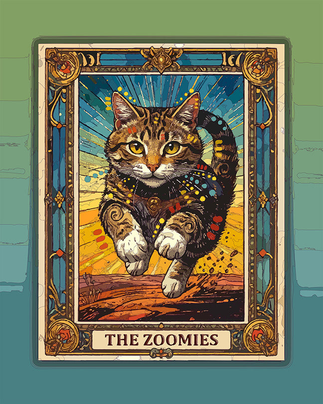 The Zoomies Tarot Mini Print (Ltd. Edition) (072226)
