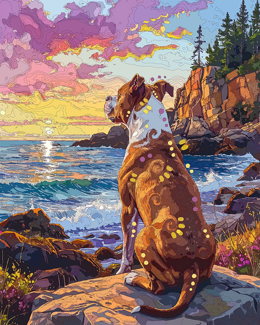 The Acadia View Pittie Mini Print (Ltd. Edition) (080726)