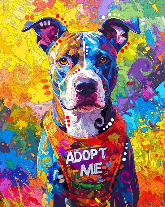 The Adoptable Field Pittie Mini Print (Ltd. Edition) (072525)